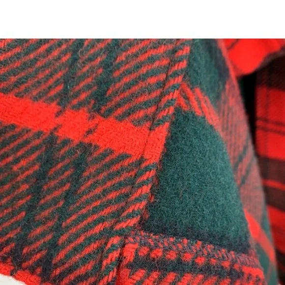 Polo by Ralph Lauren Red Wool Tartan Long Coat Women’s Size XL